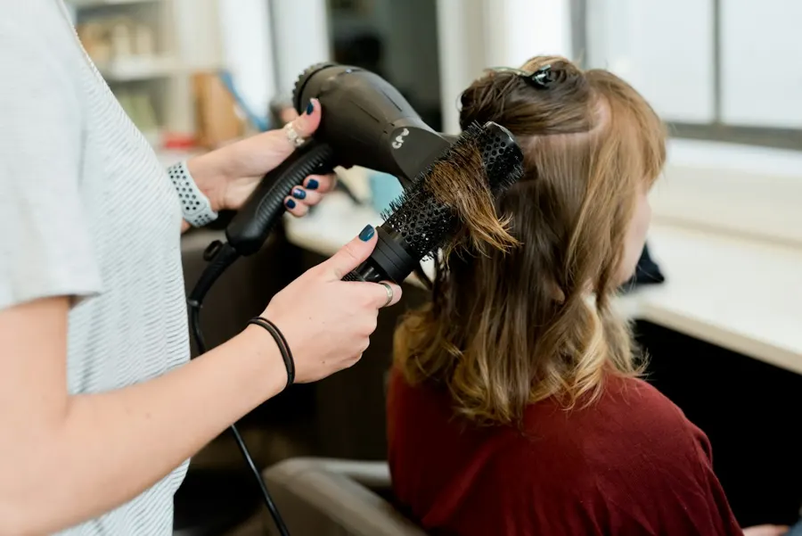 Blow-dry with a professional hair dryer